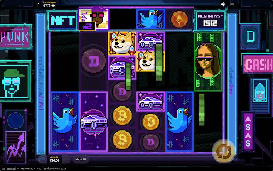 Win up to 10,500x bet when playing NFT Megaways Slot