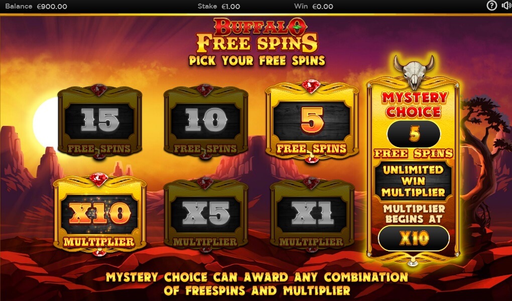 MYSTERY CHOICE FREE SPINS FEATURE